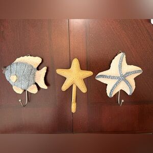 Cream and Gray Nautical Wall Hooks